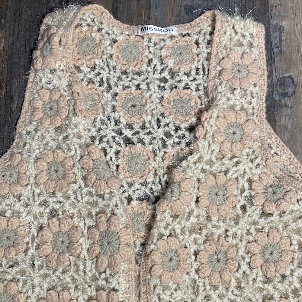 Miss Koo handmade crochet flower vest
